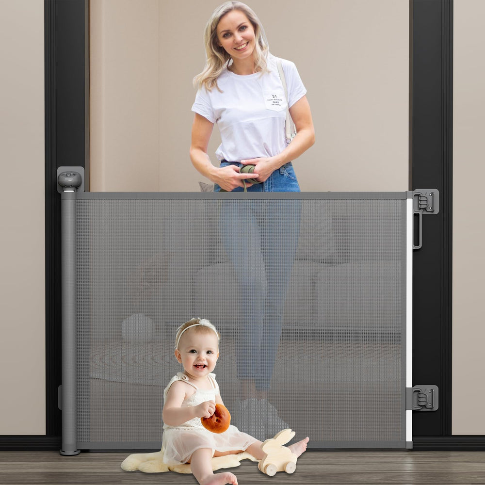 Babepai stairs gate demonstrates no-drill install for quick safety