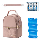 BABEYER breastmilk cooler bag demonstrates six-bottle capacity for busy moms.