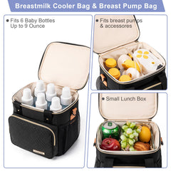 BABEYER cooler bag features adjustable shoulder strap for comfortable on-the-go transport.