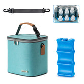 BABEYER breastmilk cooler bag in aqua emphasizes portability for on-the-go feeding