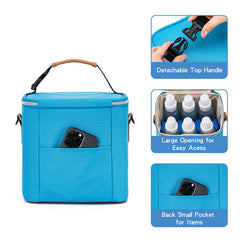 BABEYER breastmilk cooler bag blue ice pack keeps bottles cold, ready for daycare or outings.