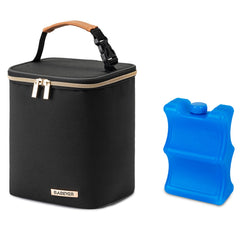BABEYER breastmilk cooler bag closed view demonstrates portable, spill-proof design for busy nursing moms.