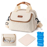 BABEYER breastmilk cooler bag front view showing ample capacity for six 9-ounce bottles on the go.