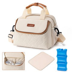 BABEYER breastmilk cooler bag front view showing ample capacity for six 9-ounce bottles on the go.