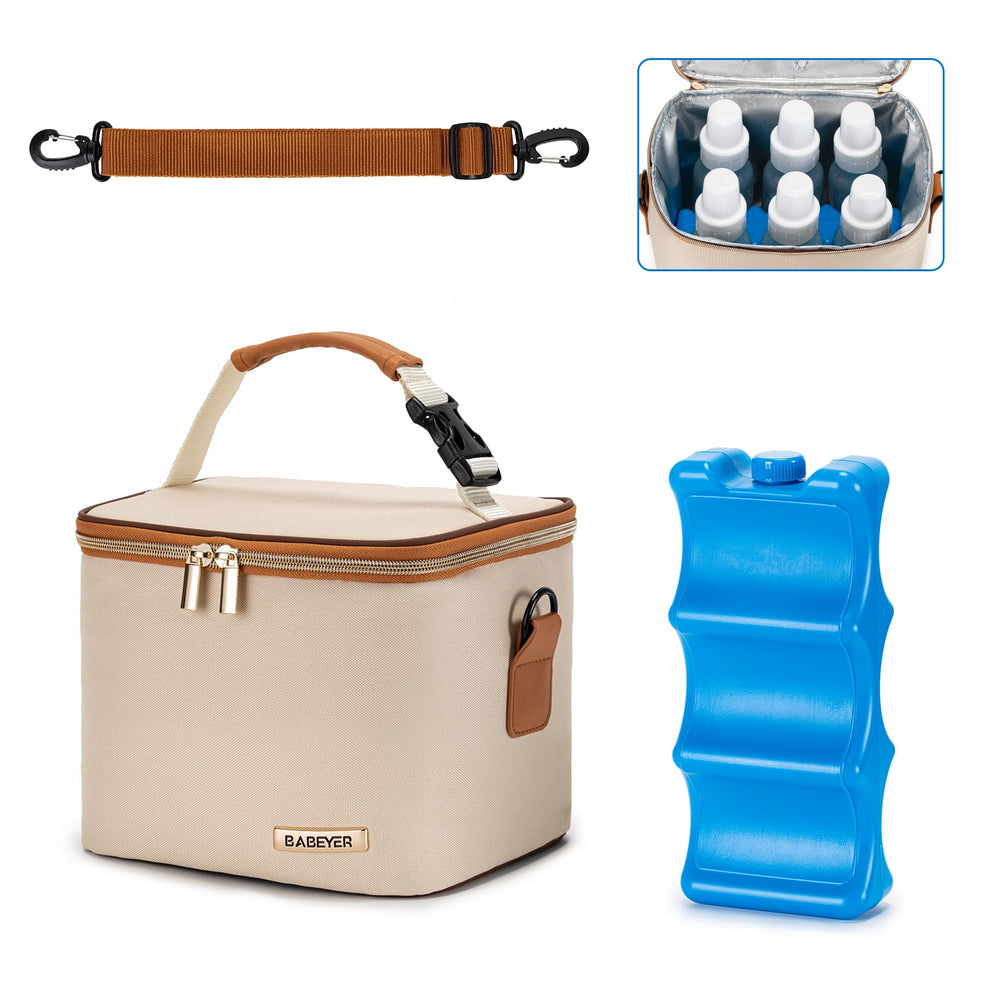 BABEYER breastmilk cooler bag ice pack keeps bottles cold on the go.
