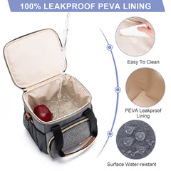 BABEYER insulated lining keeps milk cold or warm for on-the-go days.