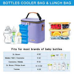 BABEYER breastmilk cooler bag insulated lining maintains cool milk during trips.