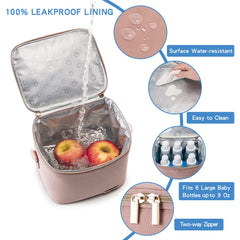 BABEYER insulated lining keeps milk at stable temperature for hours during outings.