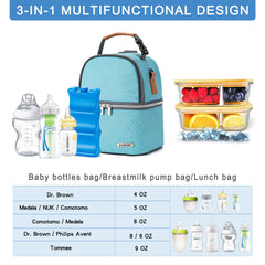 BABEYER cooler bag interior showing compartments for bottles and accessories, organized