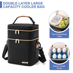 BABEYER breastmilk cooler bag interior layout with bottles and snacks for easy outings.