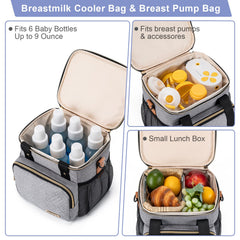 BABEYER breastmilk cooler bag adjustable shoulder strap for comfortable carrying