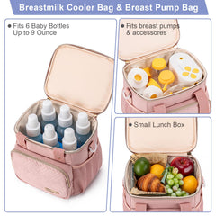 BABEYER breastmilk cooler bag side pocket for phone and keys