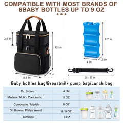 BABEYER cooler bag features waterproof liner to protect contents during movement.