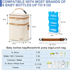 BABEYER ice pack provides consistent temperature control inside the bag.