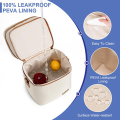 BABEYER breastmilk cooler lower layer holds bottles securely.