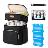 BABEYER insulated breastmilk cooler bag top view highlights compact travel-ready design