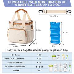 BABEYER large-capacity interior stores six 9-ounce bottles neatly.