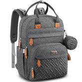 BabbleRoo diaper bag backpack with folding changing mat for on-the-go changes