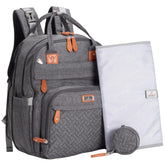 Bableroo extra-large diaper bag backpack open compartments ideal for twins on the go.