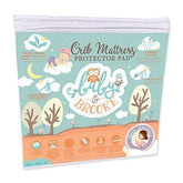 Baby and Brooke organic bamboo crib protector on mattress delivers snug, secure protection.