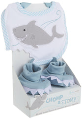 Baby Aspen Shark Week theme set enhances coastal nursery décor.