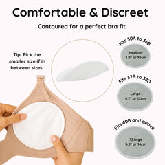 Baby Bliss bamboo viscose-core pads emphasize skin-friendly comfort for sensitive moms