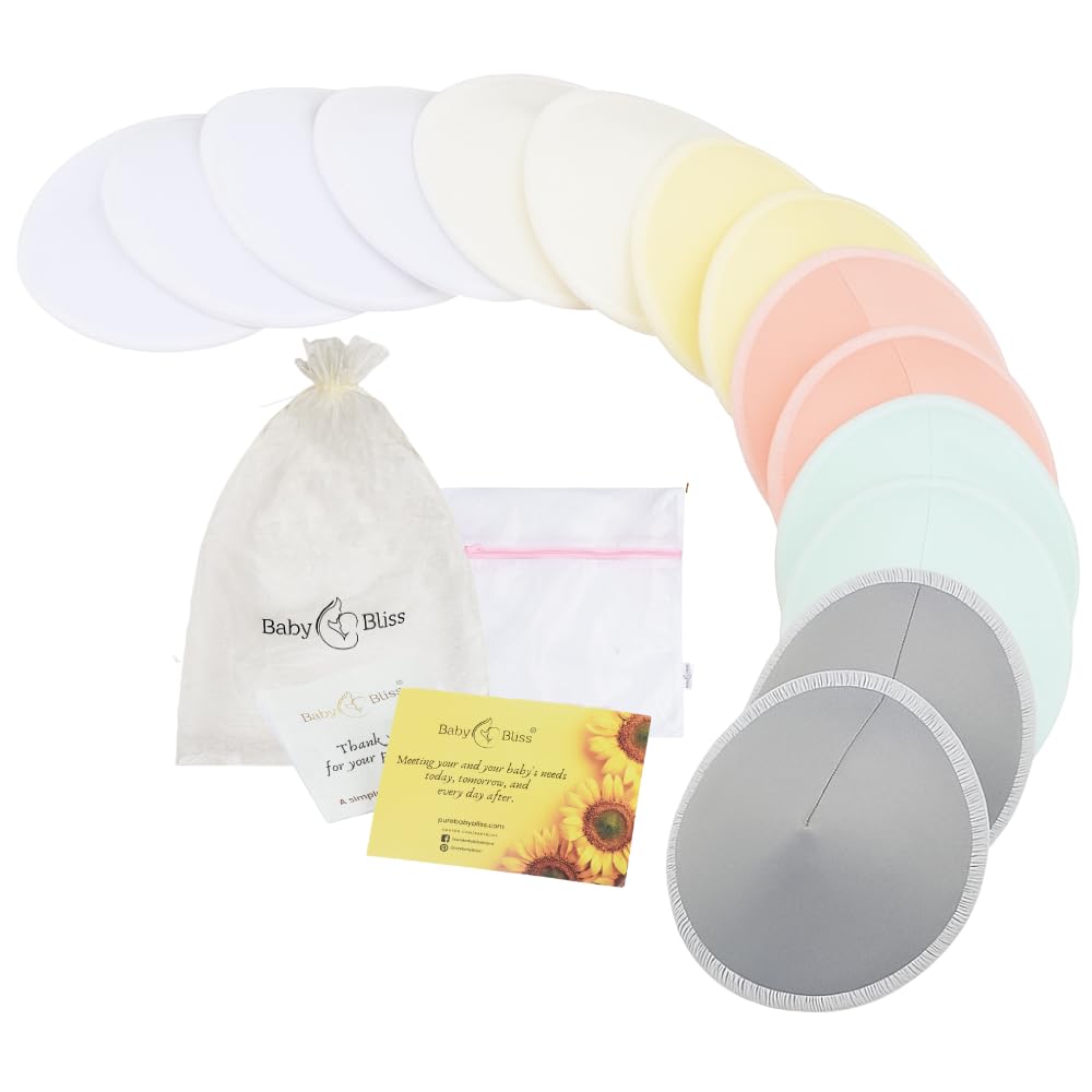BABY BLISS Organic Nursing Pads—14 pads for day-and-night absorption.