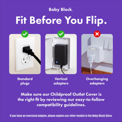 Baby Block clean-modern-look outlet cover blends with décor while safeguarding outlets