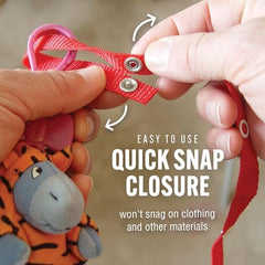 Baby Buddy Secure-A-Toy high chair strap keeps teethers within reach.