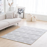 Baby Care Foldable Mat Sea Petals Gray hero image shows a large play surface for tummy time.