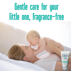 Baby Dove Sensitive Moisture fragrance-free label highlights gentle, hypoallergenic care.