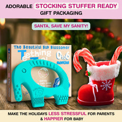 Baby Elefun ergonomic grip design promotes easy self-soothing