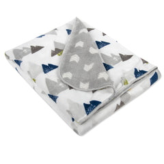 Baby Essentials Sherpa Mountains blanket in a nursery decor setting