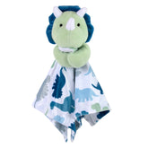 Baby Essentials Minky Animal Snuggler Dino close-up shows plush, comforting texture for cuddles