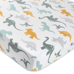 Baby Essentials orange-camo crib sheet adds playful style while covering a standard crib.