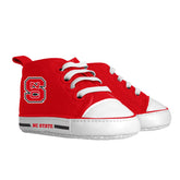 Baby Fanatic NCAA Legacy Infant PRE-Walker side view with Wolfpack logo for step-ready stability.