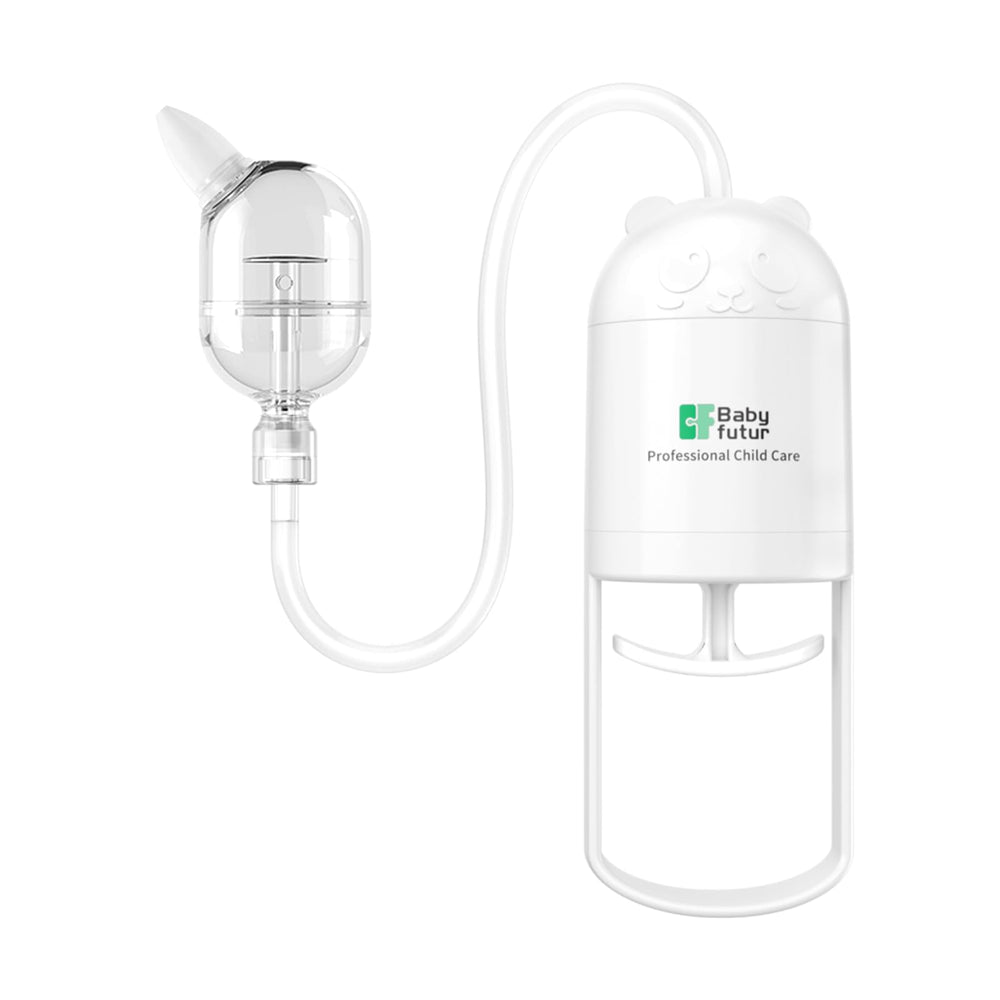 Baby Futur nasal aspirator push-pull action for gentle, adjustable suction.