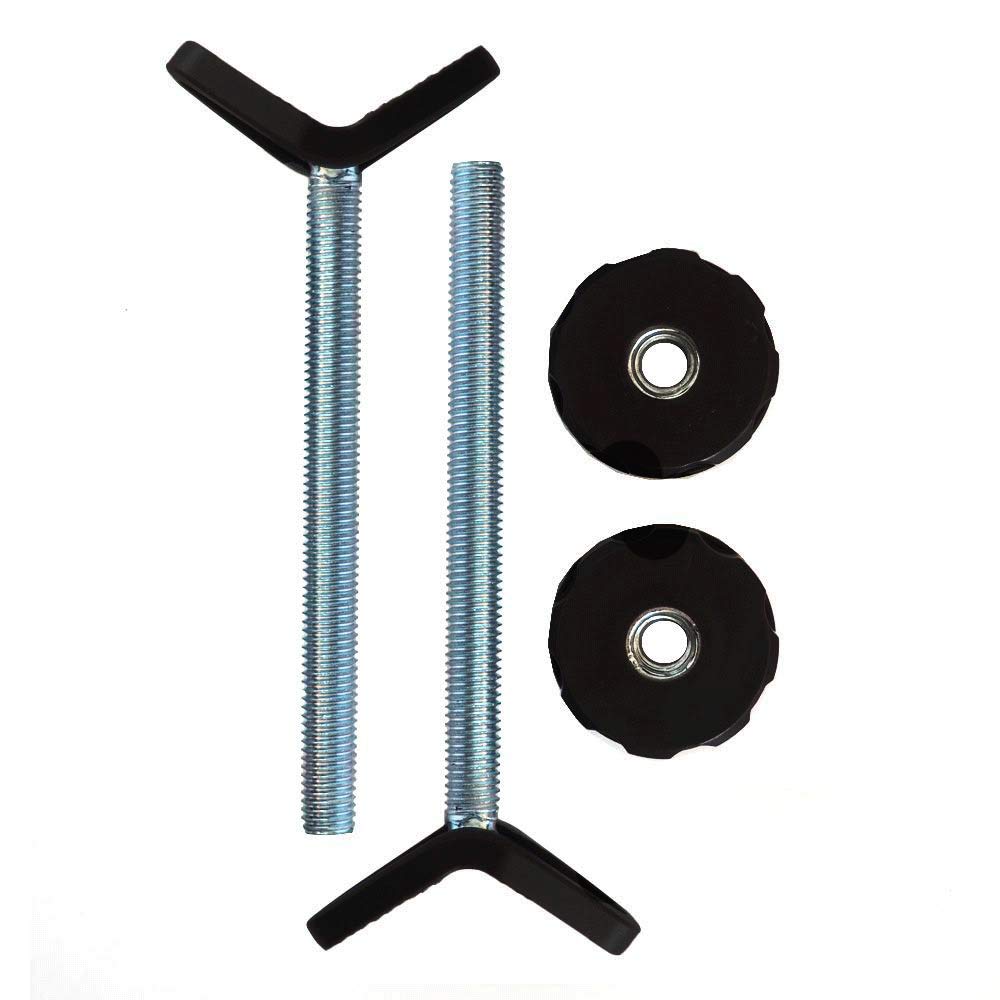 Baby Gate Guru M10 banister adapter black angled view for sturdy stair mounting