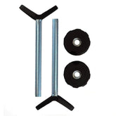 Baby Gate Guru M10 banister adapter black angled view for sturdy stair mounting