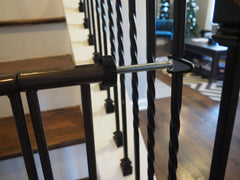 Baby Gate Guru M10 spindle rod 12cm black extended reach for irregular banisters