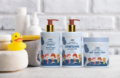 Baby Hair Blueberry Mineral kids conditioner pump for detangling and smoother brushing