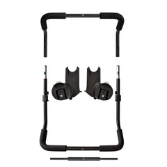 Baby Jogger Chicco/Peg Perego adapter attached to City Select with car seat for quick travel setup