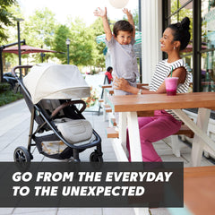City Mini Air stroller folded for easy storage and transport.