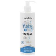 Baby Jolie Baby Shampoo Paris bottle demonstrates gentle cleansing for delicate scalp