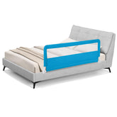 BABY JOY bed rails 59-inch guard folding shown protecting toddlers during sleep.