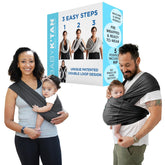 Baby K'tan Active Yoga Carrier Wrap front view—quick-on wear for busy days