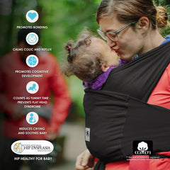 Baby K'tan Breeze newborn snuggle image emphasizes close contact and soothing routine