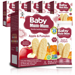 Baby Mum-Mum hot-kid rice rusks apple-pumpkin pack-front for on-the-go teething