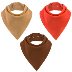 Baby Noah adult drool bib 3pack closeup highlights absorbent fabric for daily mess protection.