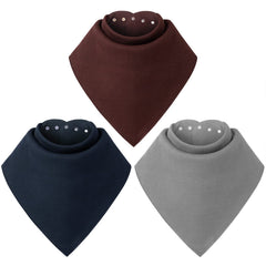 Baby Noah adult drool bibs pack three-patterns keeps clothes dry during meals.